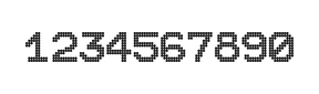 10×12数字点阵字体 ddN1012AA0707