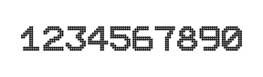 10×12数字点阵字体 ddN1012AA0724