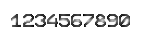 10×12数字点阵字体 ddN1012AA0725