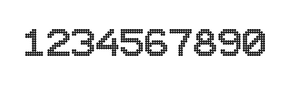 10×12数字点阵字体 ddN1012AA0726