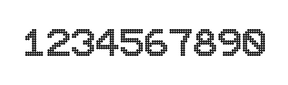 10×12数字点阵字体 ddN1012AA0736
