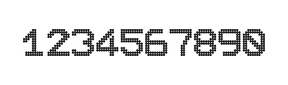 10×12数字点阵字体 ddN1012AA0739
