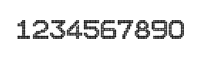 10×12数字点阵字体 ddN1012AA0741