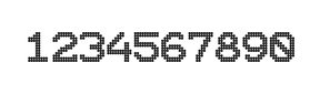 10×12数字点阵字体 ddN1012AA0751