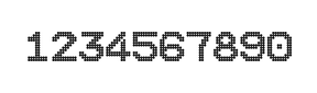 10×12数字点阵字体 ddN1012AA0752