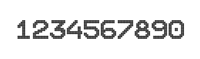 10×12数字点阵字体 ddN1012AA0760