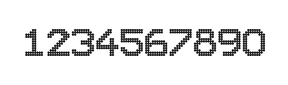 10×12数字点阵字体 ddN1012AA0763