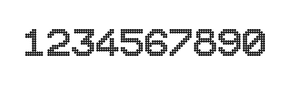 10×12数字点阵字体 ddN1012AA0772
