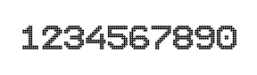 10×12数字点阵字体 ddN1012AA0775