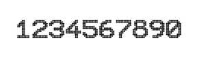 10×12数字点阵字体 ddN1012AA0778