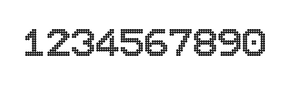 10×12数字点阵字体 ddN1012AA0787
