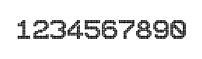 10×12数字点阵字体 ddN1012AA0789