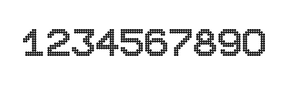 10×12数字点阵字体 ddN1012AA0790