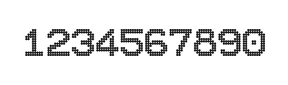 10×12数字点阵字体 ddN1012AA0792