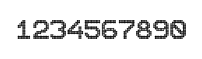 10×12数字点阵字体 ddN1012AA0796