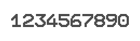 10×12数字点阵字体 ddN1012AA0799