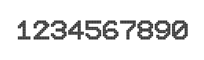 10×12数字点阵字体 ddN1012AA0801