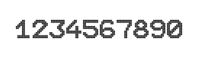 10×12数字点阵字体 ddN1012AA0803