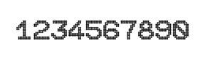 10×12数字点阵字体 ddN1012AA0814