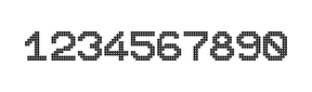 10×12数字点阵字体 ddN1012AA0821
