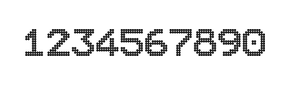 10×12数字点阵字体 ddN1012AA0823