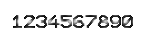 10×12数字点阵字体 ddN1012AA0826