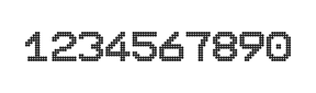 10×12数字点阵字体 ddN1012AA0830
