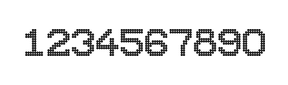10×12数字点阵字体 ddN1012AA0831