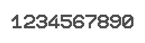 10×12数字点阵字体 ddN1012AA0839