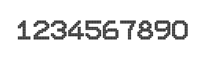 10×12数字点阵字体 ddN1012AA0841