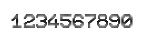 10×12数字点阵字体 ddN1012AA0842