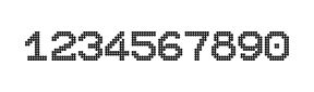 10×12数字点阵字体 ddN1012AA0851