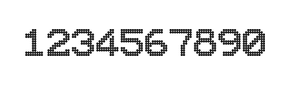10×12数字点阵字体 ddN1012AA0852