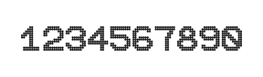 10×12数字点阵字体 ddN1012AA0855