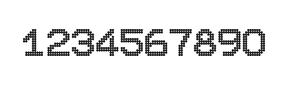 10×12数字点阵字体 ddN1012AA0857