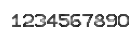 10×12数字点阵字体 ddN1012AA0858