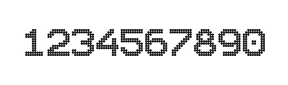 10×12数字点阵字体 ddN1012AA0868