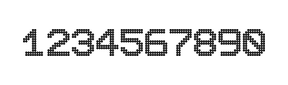 10×12数字点阵字体 ddN1012AA0870