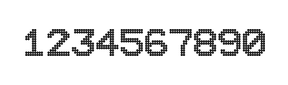 10×12数字点阵字体 ddN1012AA0872