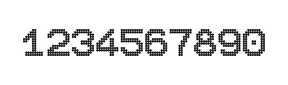 10×12数字点阵字体 ddN1012AA0884
