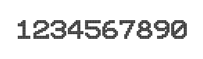 10×12数字点阵字体 ddN1012AA0885