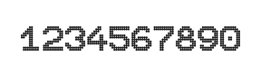 10×12数字点阵字体 ddN1012AA0887