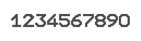 10×12数字点阵字体 ddN1012AA0890