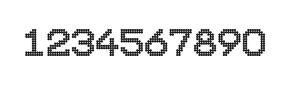 10×12数字点阵字体 ddN1012AA0895