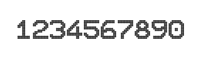 10×12数字点阵字体 ddN1012AA0896