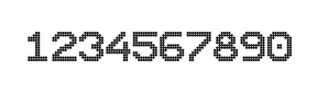 10×12数字点阵字体 ddN1012AA0897