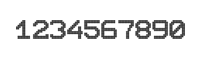 10×12数字点阵字体 ddN1012AA0899