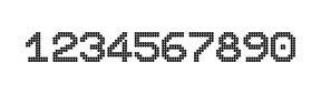 10×12数字点阵字体 ddN1012AA0909