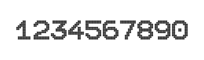 10×12数字点阵字体 ddN1012AA0910