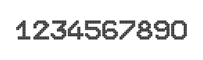10×12数字点阵字体 ddN1012AA0914